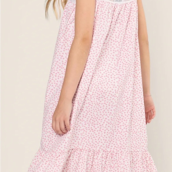 Pink Heart Pattern Kids Casual Dress - Picture 4 of 11